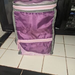 Purple and Pink Insulated Lunch Bag